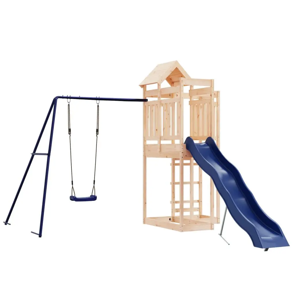 Outdoor Playset Solid Wood Pine Kids Playground Equipment