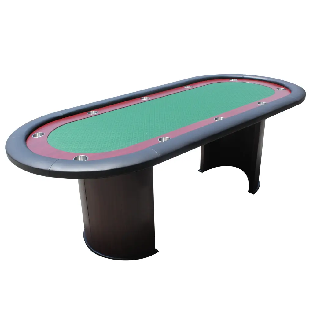 96 Inch Oval 10 Gaming Users Green Water Resistant Cloth Red Racetrack Luna Timber ino design