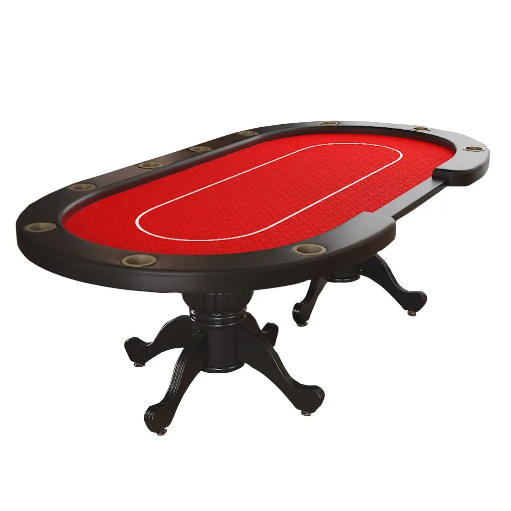 96 Inch Oval Aura Poker Table 10 Players Texas Holdem Card Game w2748