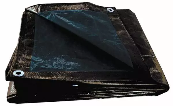 ZoroSelect 3ZRV3 Tarp 20 x 30 ft 5.1 mil Polyethylene Standard Duty Brown Black Zoro Select