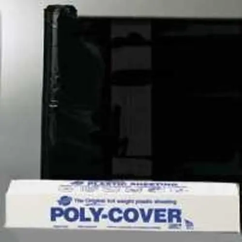 LBM Poly 4X10-B Black Polyethylene Film 10 x 100 Feet