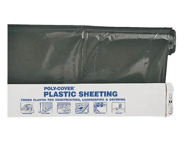 LBM Poly 4X20-B Black Polyethylene Film 20 x 100 Feet