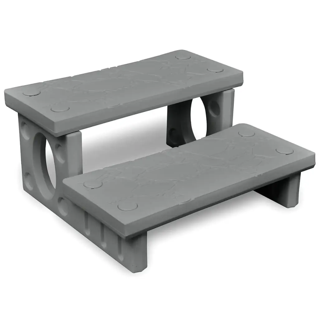 Gray Spa Steps Non-Slip Outdoor Pool Accessories