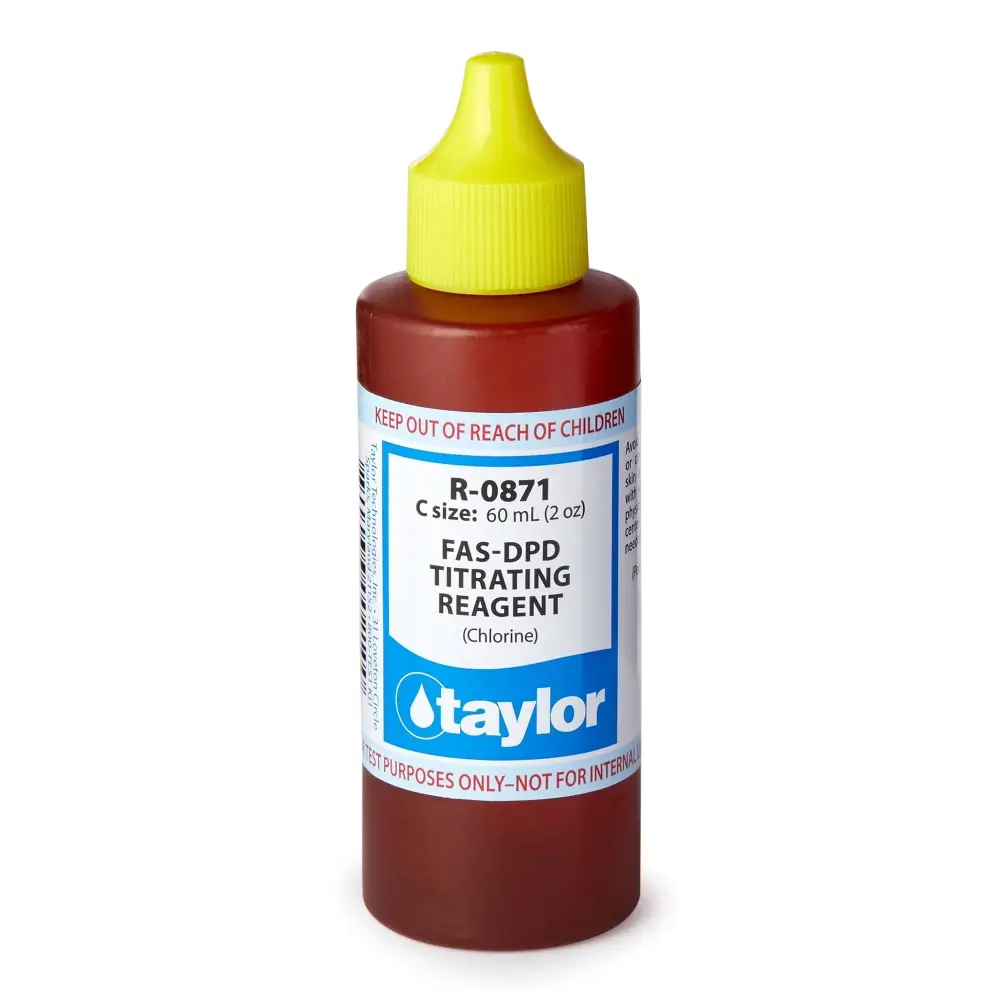 taylor Swimming Pool Test Kit Titrating Reagent Chlorine Bottle 2 Ounce