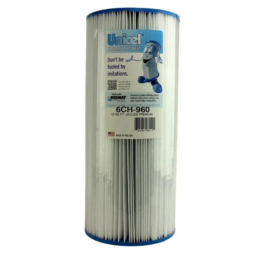 Unicel 6CH-960 52 Square Foot Media Replacement Heated Tub Spa Filter Cartridge 113 Pleats, 1 Pack