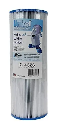 Unicel C-4326 25 Square Foot Media Replacement Pool Heated Tub Spa Filter Cartridge 106 Pleats (2 Pack)