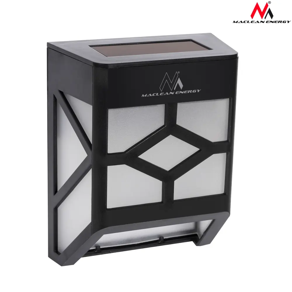 Maclean Energy MCE 171 Solar LED Wall Garden Lamp Portable Wall Fence Patio Garden Twilight Sensor