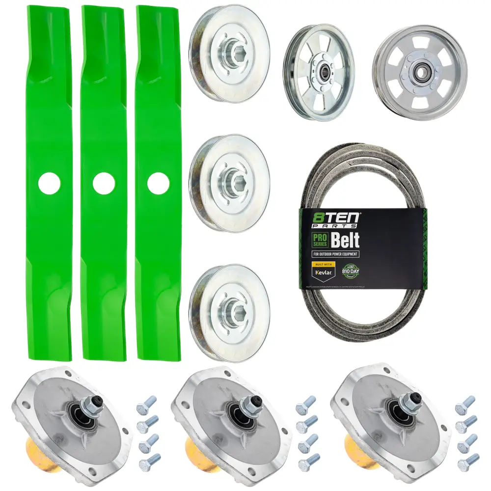 Blade Spindle Belt idler Kit Kubota Z421 Z422 RCK54P-400Z K5613-34340