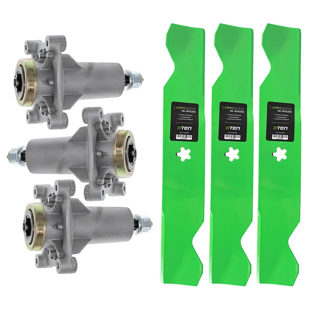 Mower Deck Blades & Spindles Kit Husqvarna Poulan Pro Statesman MK1001743