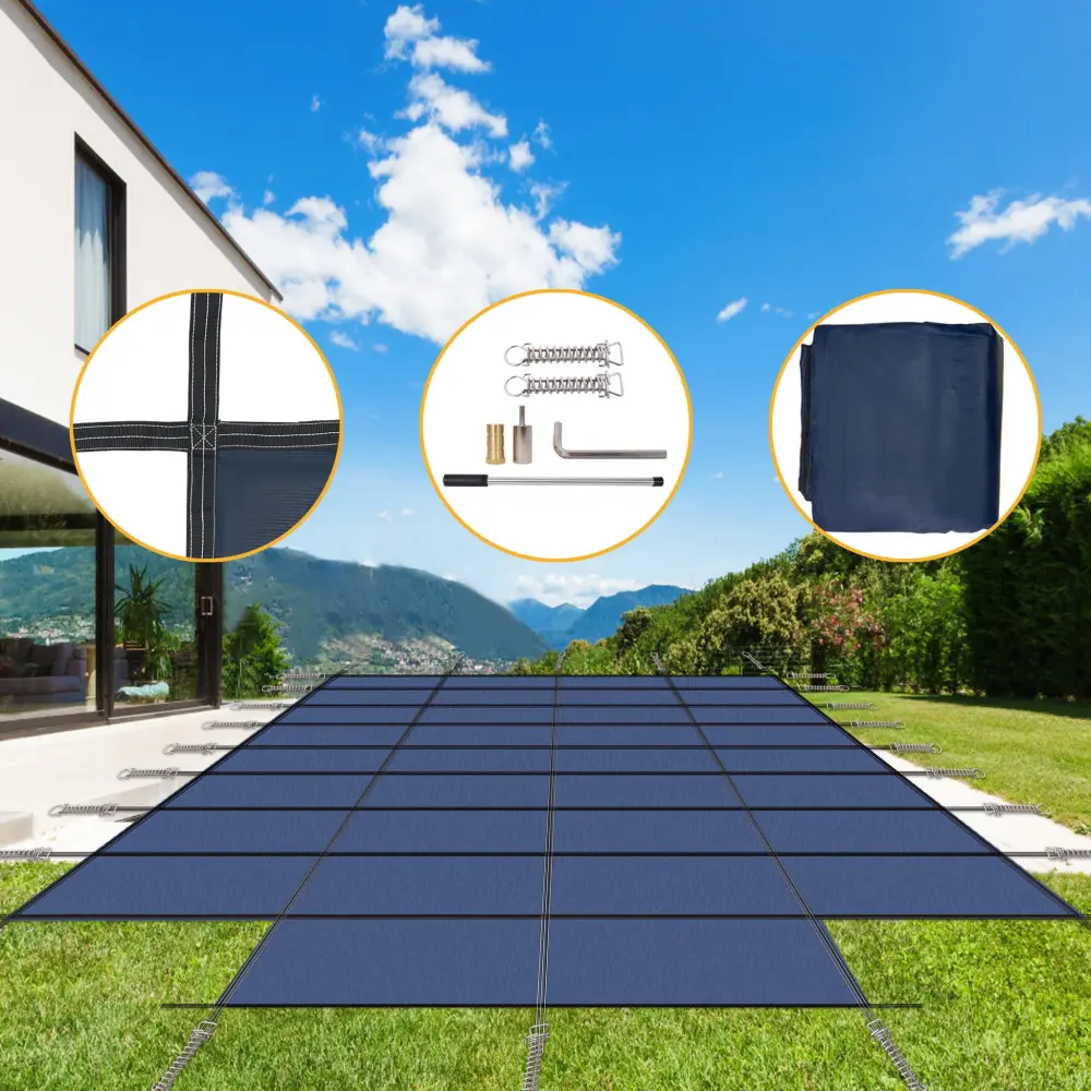 20 X 40 Ft High Strength Pool Safety Cover Rectangular Inground Winter Swimming Pools
