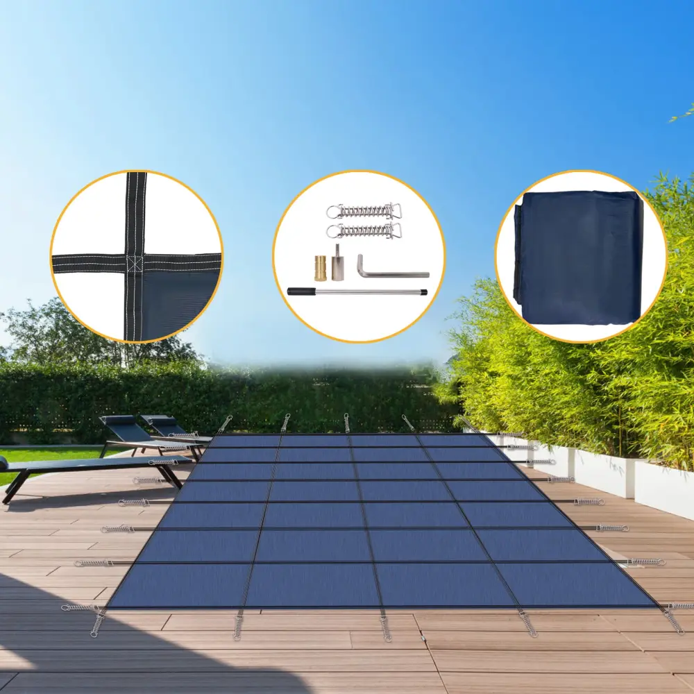 Inground Rectangle Winter Safety Pool Cover, Robust Safety