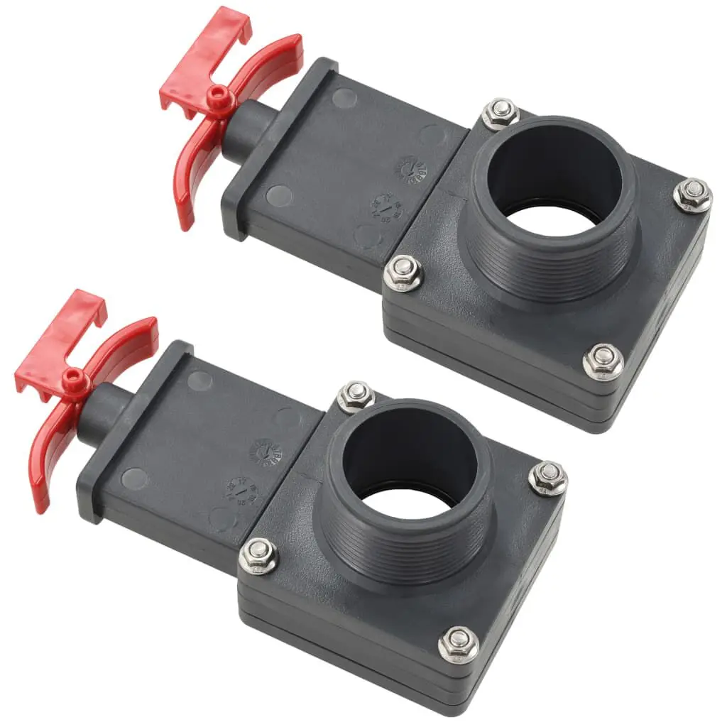 Pool Gate Valve 2 pcs 1.5 Inch Swimming Pool Maintenance