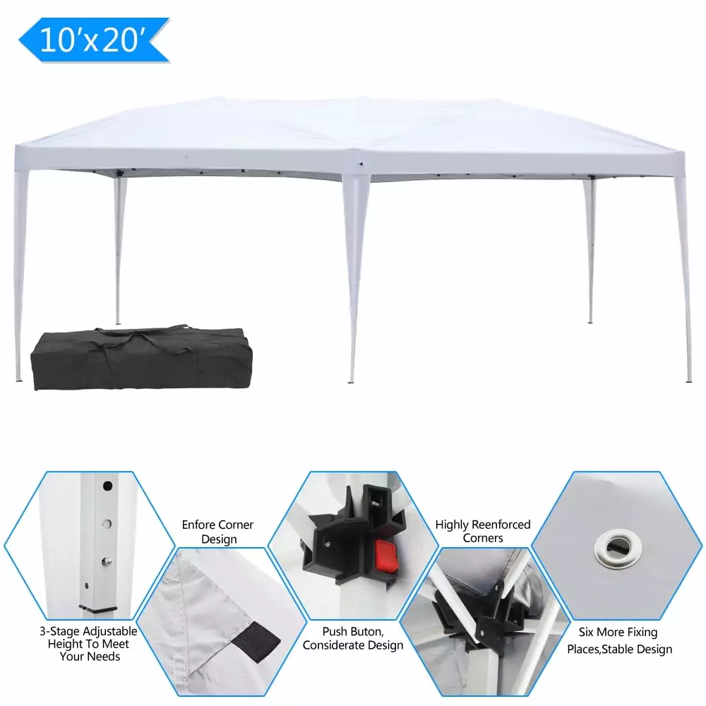 Bluethy 3x6m Home Use Outdoor Camping Waterproof Folding Tent Carry Bag White