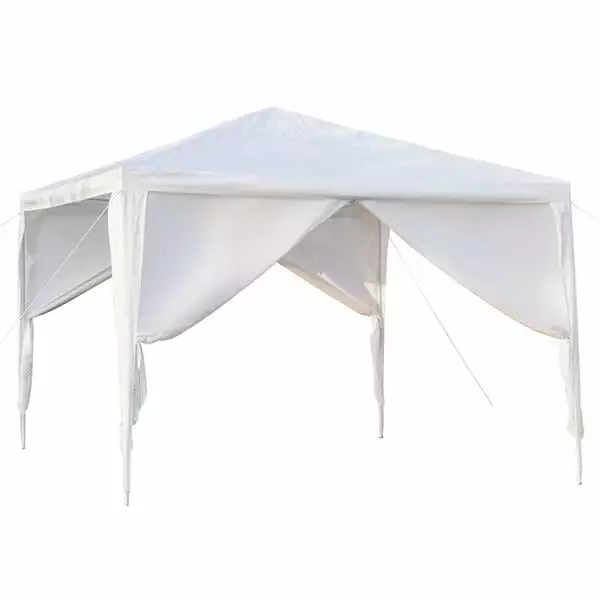 3x3m Four Sides Portable Home Use Waterproof Tent Spiral Tubes White Fantadool