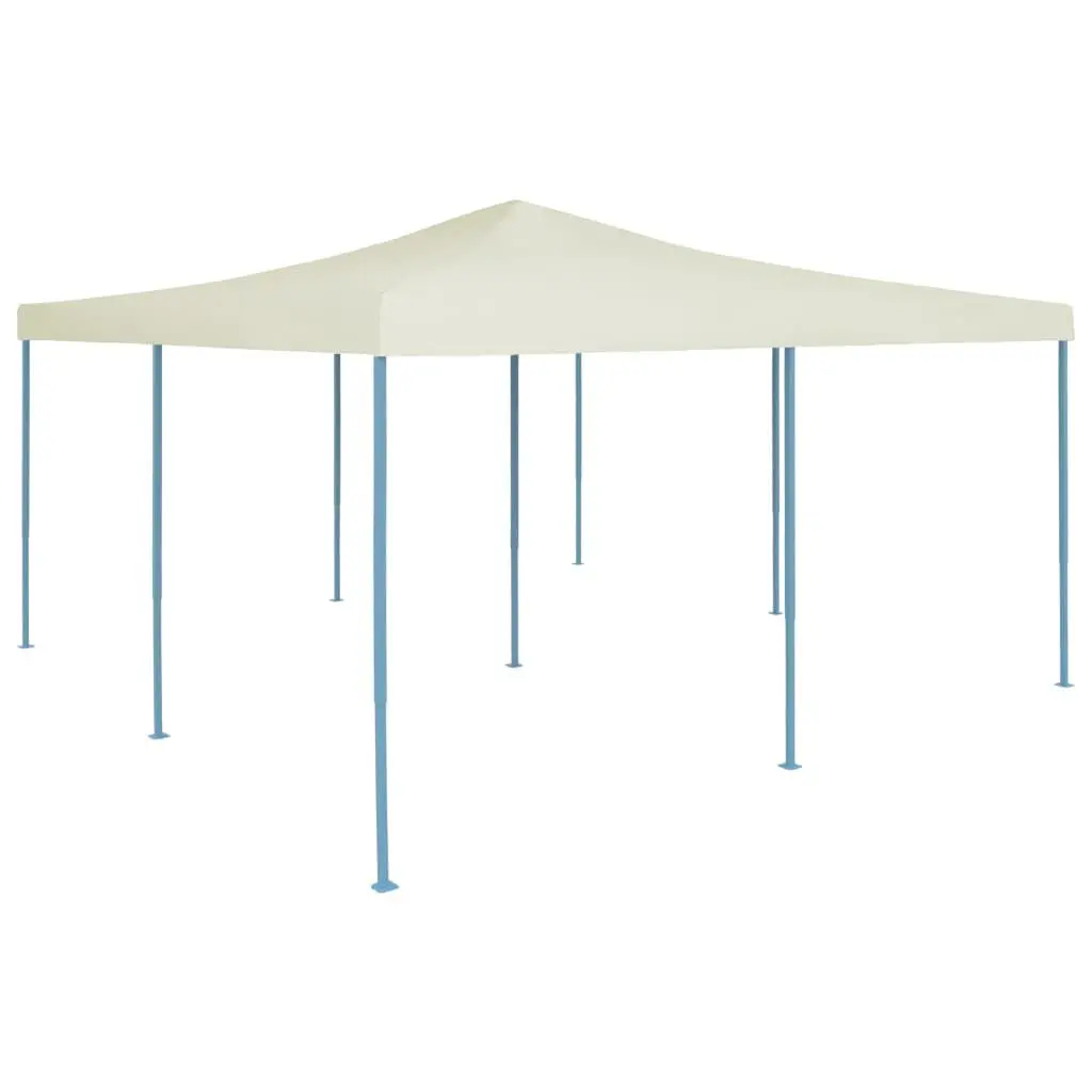 Folding Gazebo 16.4x16.4 Feet Cream Large Pop Up Canopy Tent