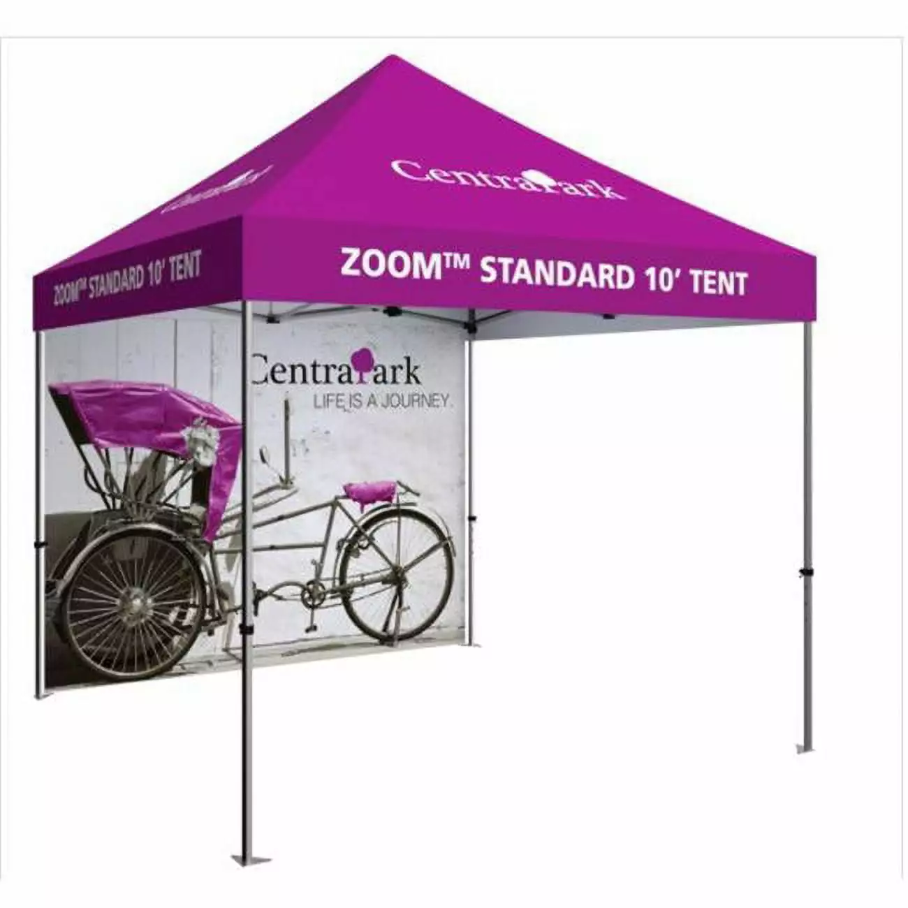 Orbus ZM-TNT-3Mx3M-FLL-WLL-G Zoom Economy Standard 10 Popup Tent Full Wall Printed