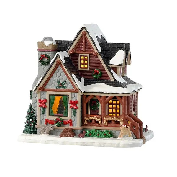Lemax 35077 Christmas Village Cabin Porcelain Winter House