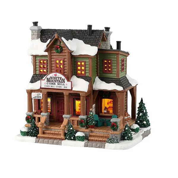Lemax 35071 Christmas Village White Mountain Cider Mill Porcelain Collectible