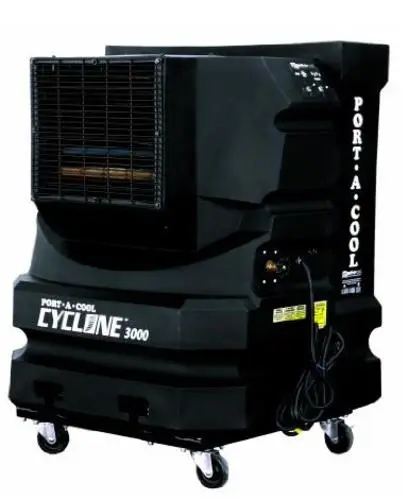 Port--Cool PAC2KCYC01A Cyclone 3000 Portable Evaporative Cooler Black High Efficiency Cooling