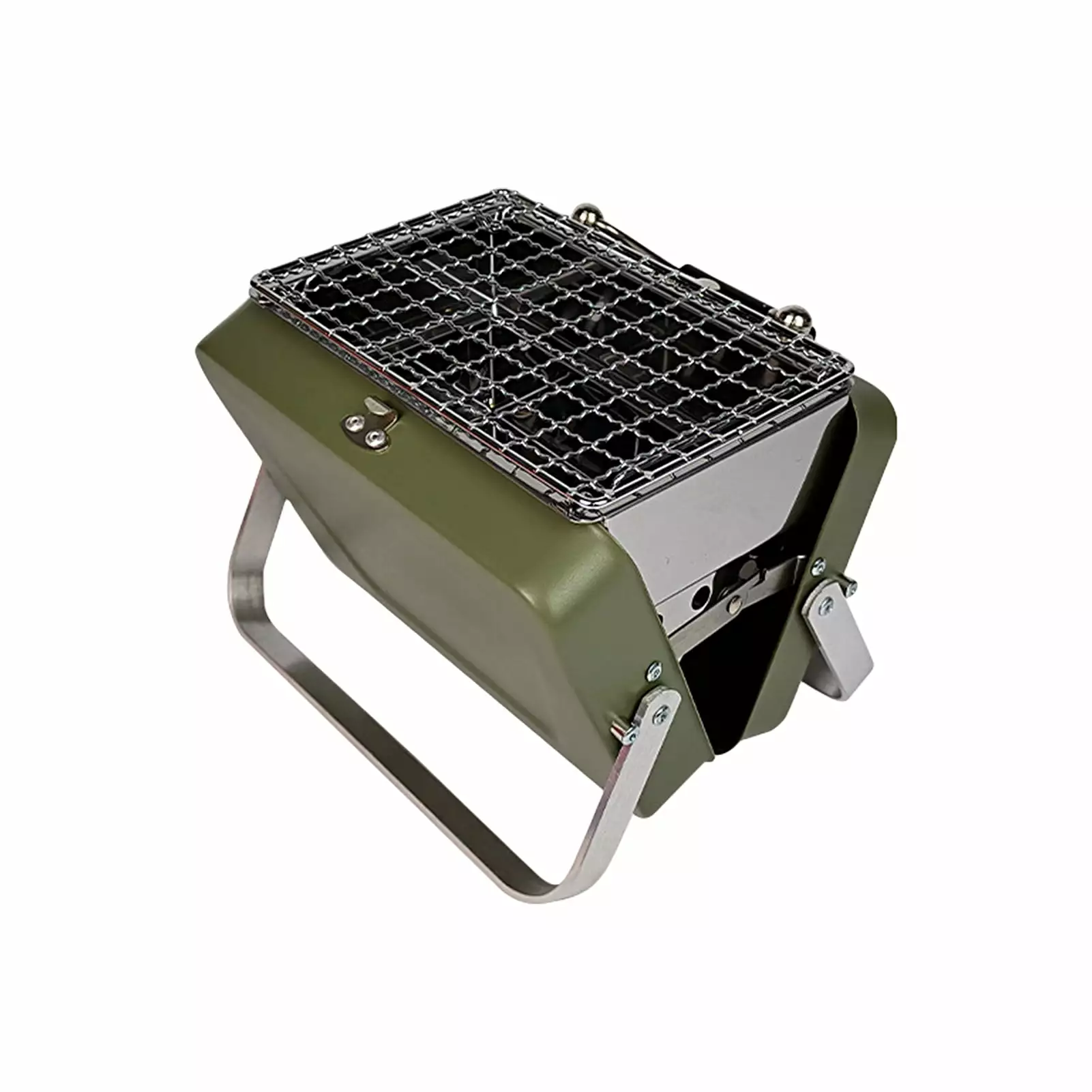 Hesroicy Stainless Steel Travel-friendly Foldable BBQ Charcoal Stove Grill