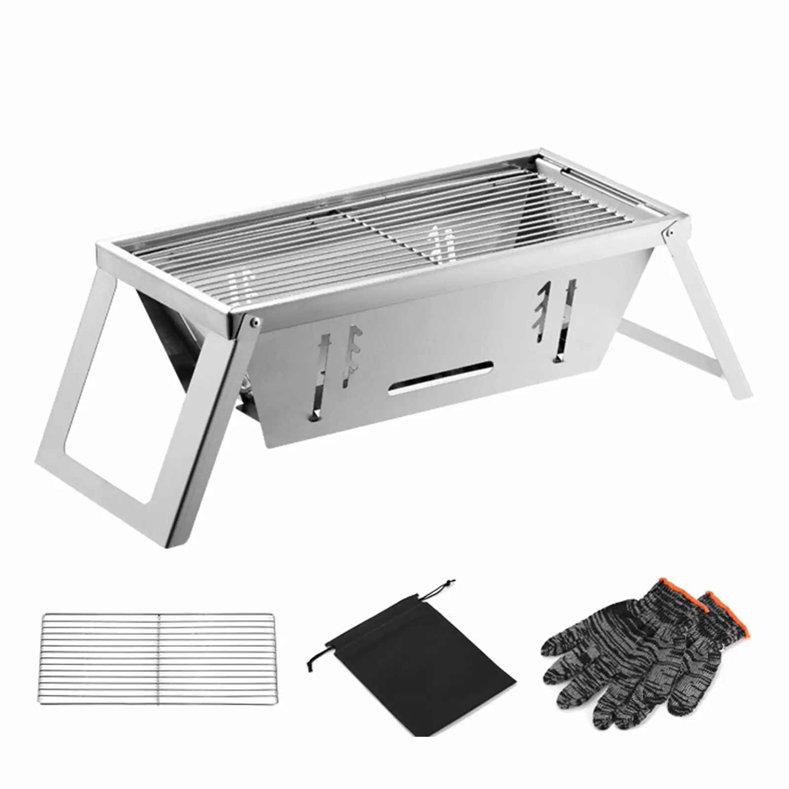 Leadrop Stainless Steel Folding Barbecue Grill Outdoor Cooking Type