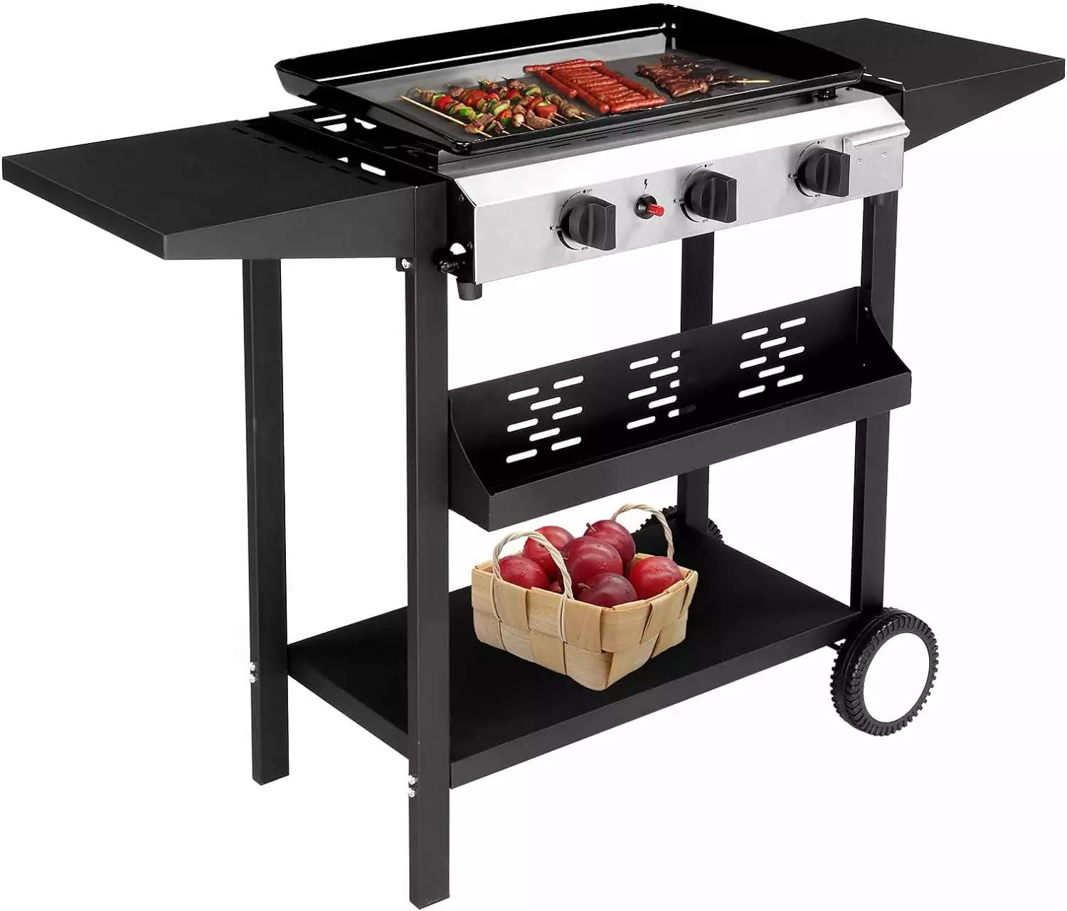 4 Burner Travel-friendly Flat Top Gas Grill 36 Propane Griddle 60000 BTU Outdoor Griddle Station 3