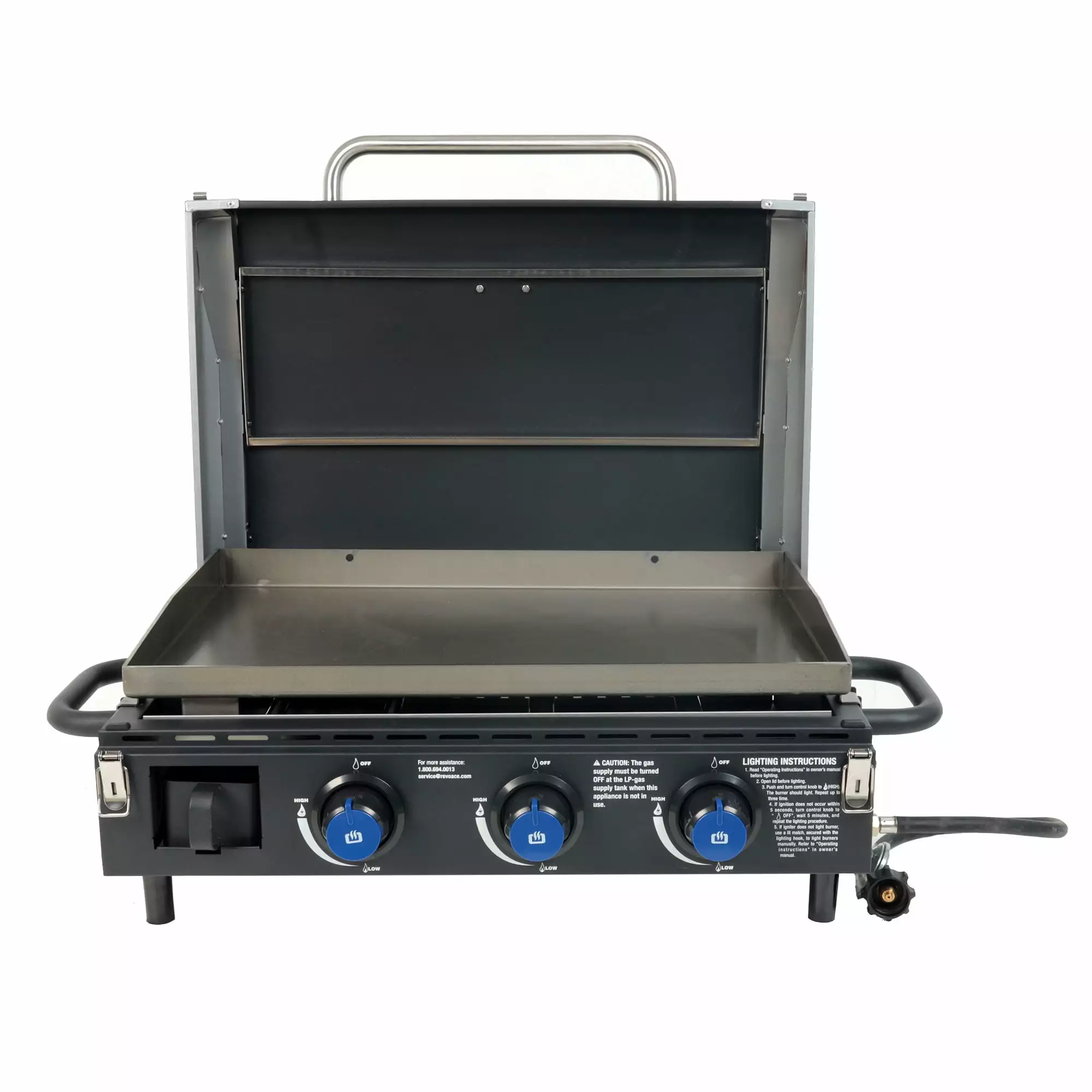Razor 34.5 Triple Burner Travel-friendly Tabletop Outdoor Griddle Camping Backyard Cooking 1