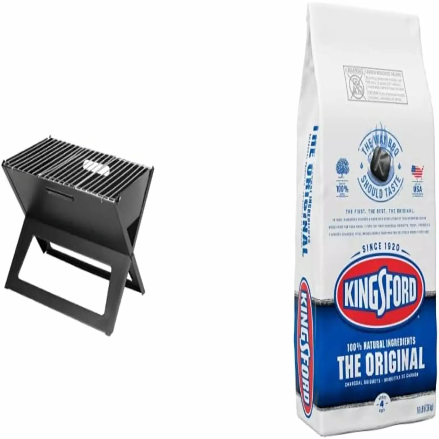 60508 Notebook BBQ Grill 3.5mm Cooking Bars Foldable Easy Portability Outdoor Barbecues Camping Traveling Picnics