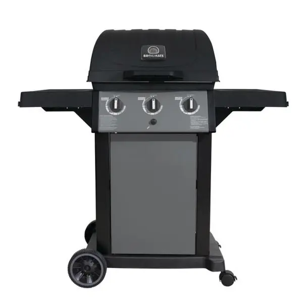 Broil-Mate 141154 Gas Grill Three Stainless Steel Tube Burners 30000 BTU