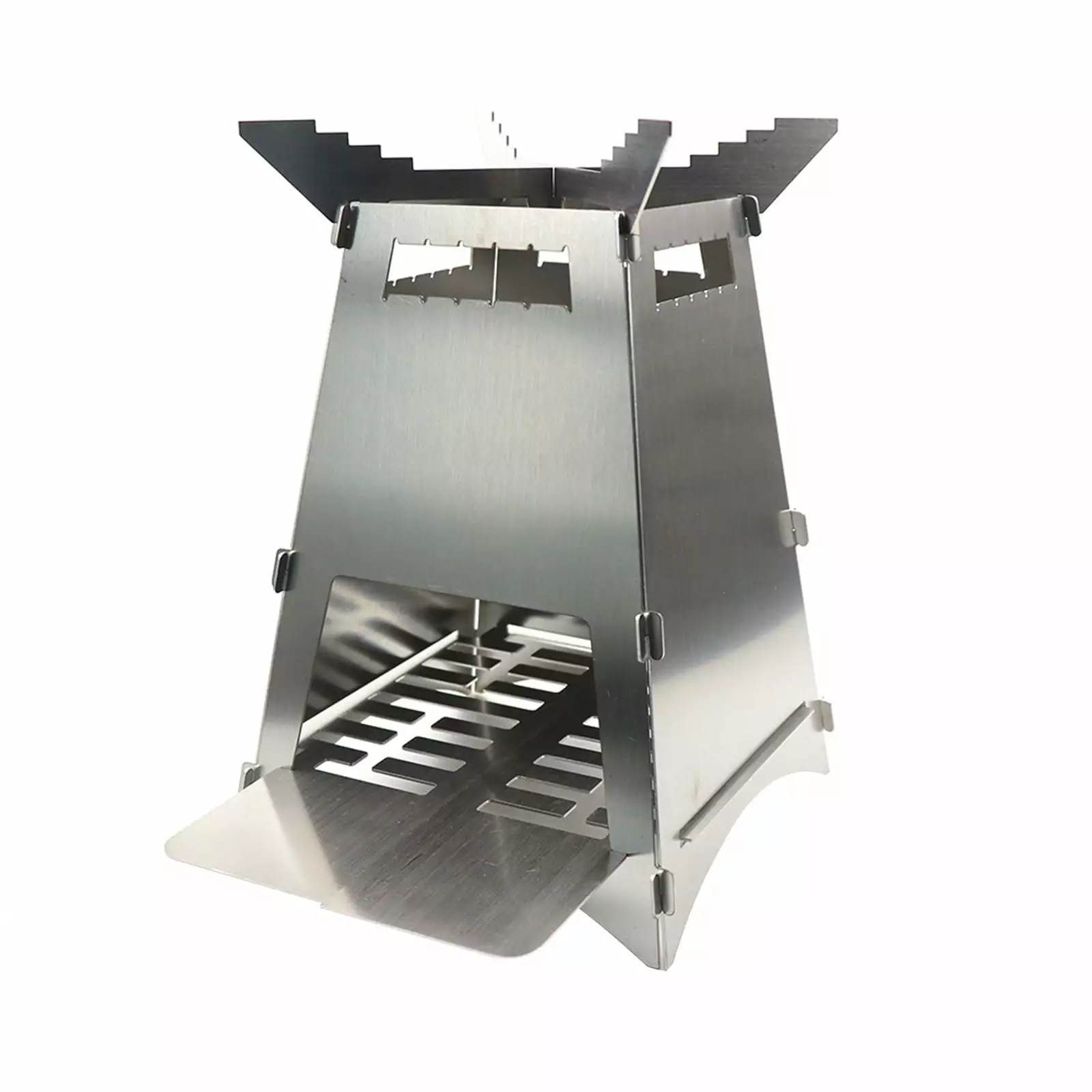 Compact Folding Stainless Steel Charcoal Grill Travel-friendly BBQ Smoker Outdoor Cooking Camping Picnics Beach
