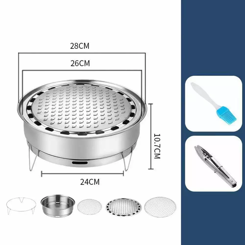 Foldable Charcoal BBQ Grill Camping Travel Picnic and Outdoor Barbecue