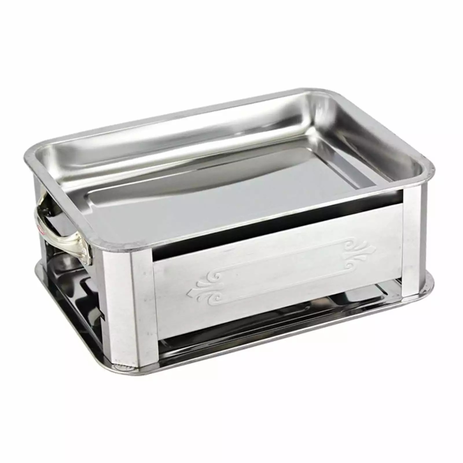 Travel-Friendly Stainless Steel Barbecue Grill 45x30cm Windproof Patio Camping Hiking Cooking