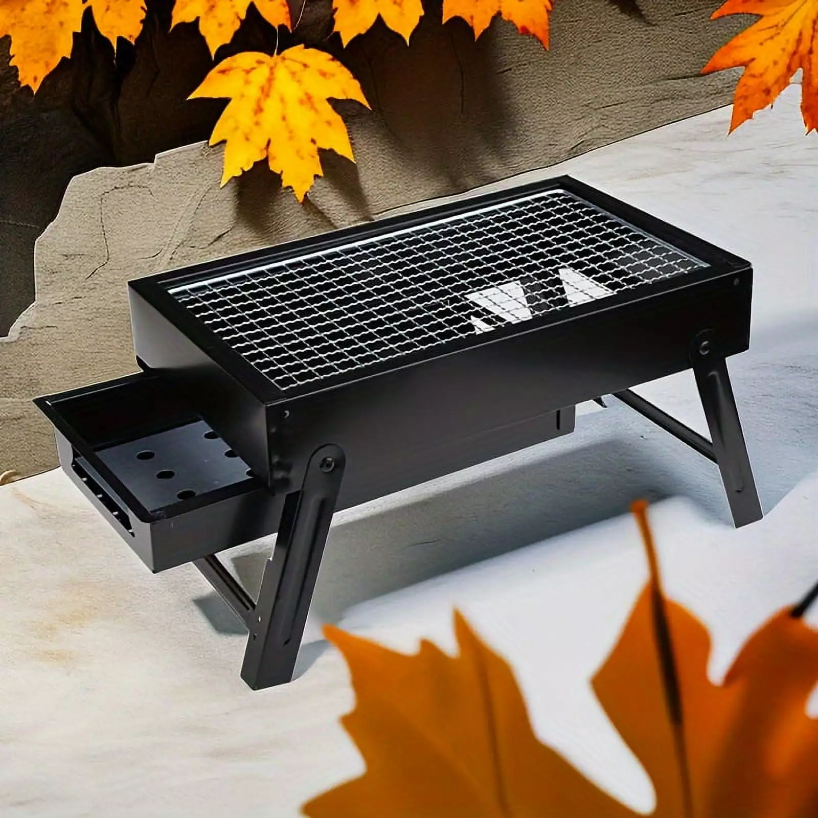 Ultra-Travel-friendly Stainless Steel BBQ Grill Outdoor Camping Picnic Beach Parties Easy Assembly Rust-Resistant