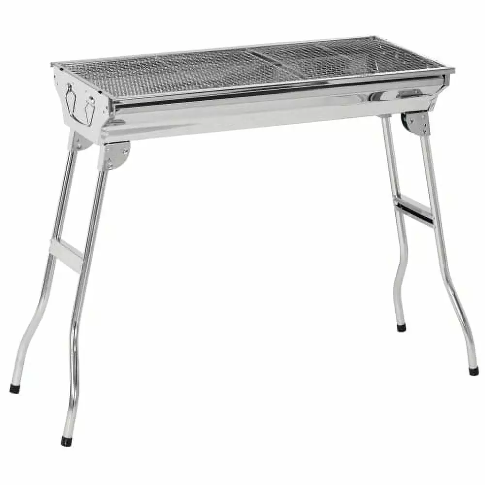 XCHANGM Stainless Steel Folding Charcoal Grill Pan and Shelves Camping Tailgating