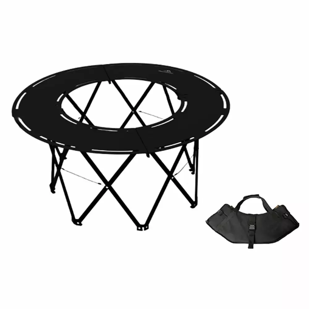 Arealer Camping Home Courtyard HotPot Table Portable Round Table Tea Boiling Outdoor Cooking