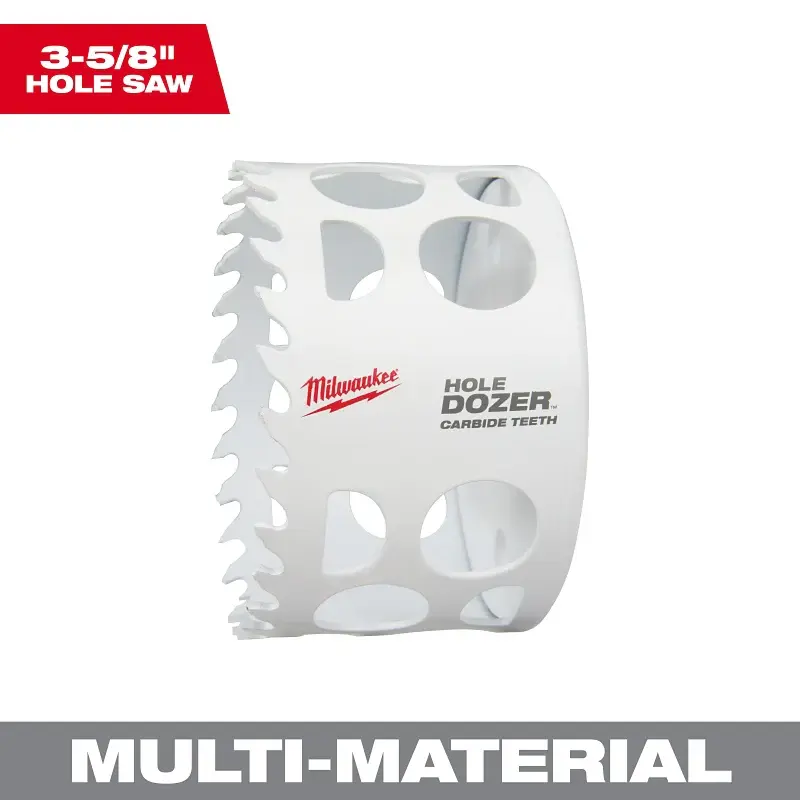 Milwaukee 49-56-0739 Hole Dozer, 3-5/8 Dia, 1.62 D Cutting, 4 TPI, Carbide Cutting Edge