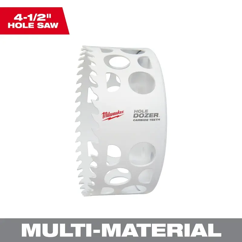 Milwaukee 49-56-0746 Hole Dozer, 4-1/2 Dia, 1.62 D Cutting, 4 TPI, Carbide Cutting Edge