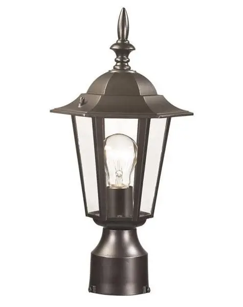 Boston Harbor AL8044-BK Light Post Lantern Medium Black Outdoor Lamp