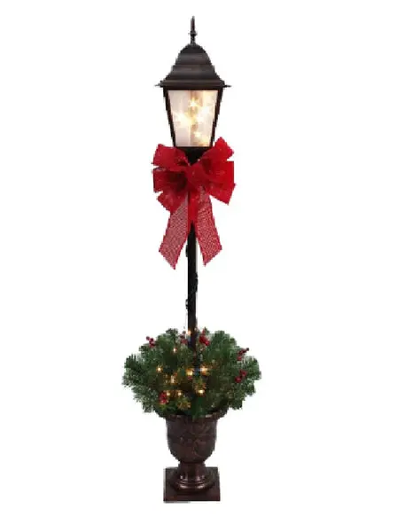 Santas Forest 27645 Yard Art Post Lamp 4 Feet Santa's Forest