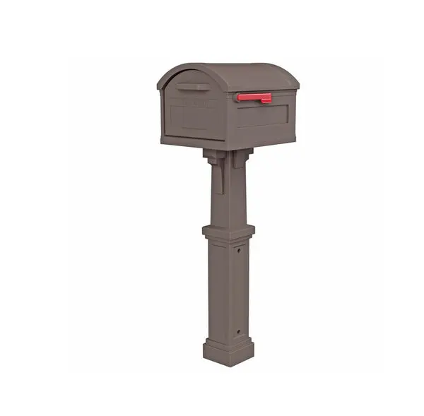 Gibraltar Grand Haven Post Mount Mailbox Mocha Steel