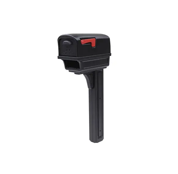 Gibraltar Mailboxes GGC1B00AM Gentry Post Mount Mailbox Black Durable Outdoor Mailbox