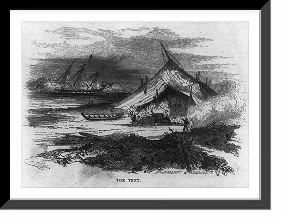 Historic Framed Print Shore to Ship Life Saving Cable Cars Beach Shelter Illustration Snapshots of the Past