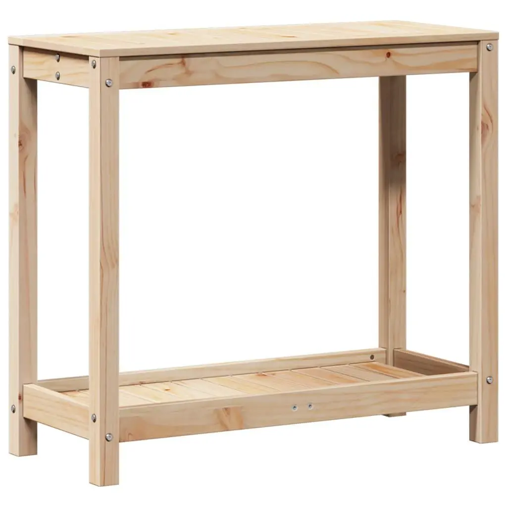 Potting Table Shelf 32.5x13.8x29.5 Inches Solid Wood Pine
