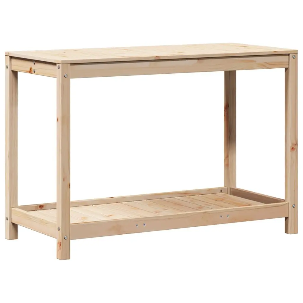 Potting Table Shelf 42.5x19.7x29.5 Inches Solid Wood Pine