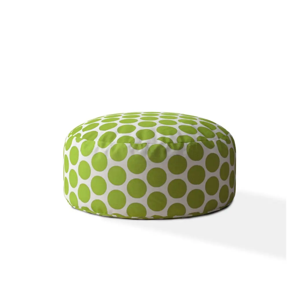 Indoor Big Dot Kiwi Round Zipper Pouf Extra Beads Included 24 Inches usa made pillow and pouf