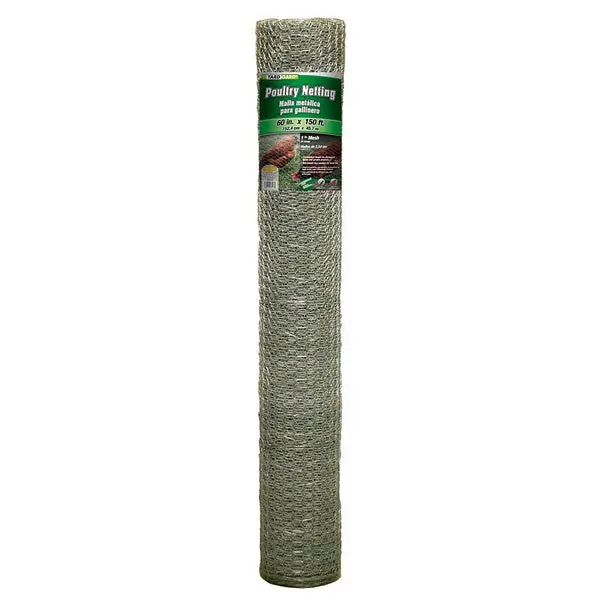 YardGard Galvanized Poultry Netting 20-Gauge 1 Inch Mesh 60 Inch x 150 Feet