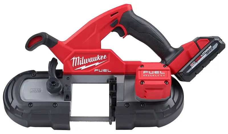 Milwaukee 2829-22 Sleek Band Saw Kit, Battery Included, 18 V Battery, 35-3/8 L Blade, 3-1/4 Cutting Capacity