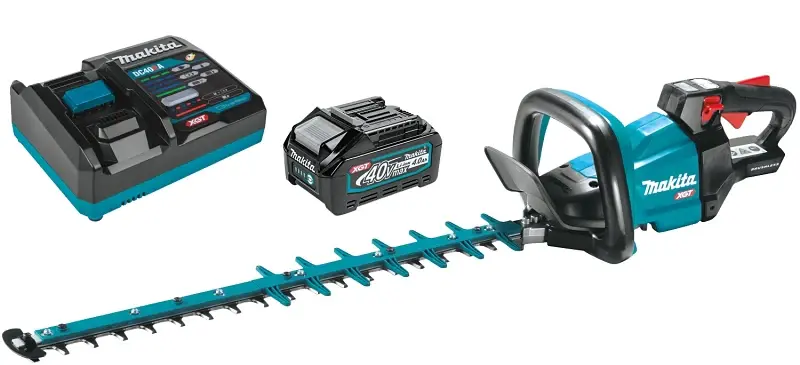 Double-Sided Blade Makita XGT Series GHU02M1 Hedge Trimmer Kit, Battery Included, 4 Ah, 40 V, Lithium-Ion, 3/8 Cutting Cap...
