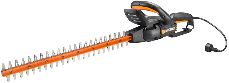 Heavy Duty Cordless Worx WG217 Electric Hedge Trimmer, 4.5 , 120 V, 3/4 Cutting Capacity, 24 L Blade, Onyx