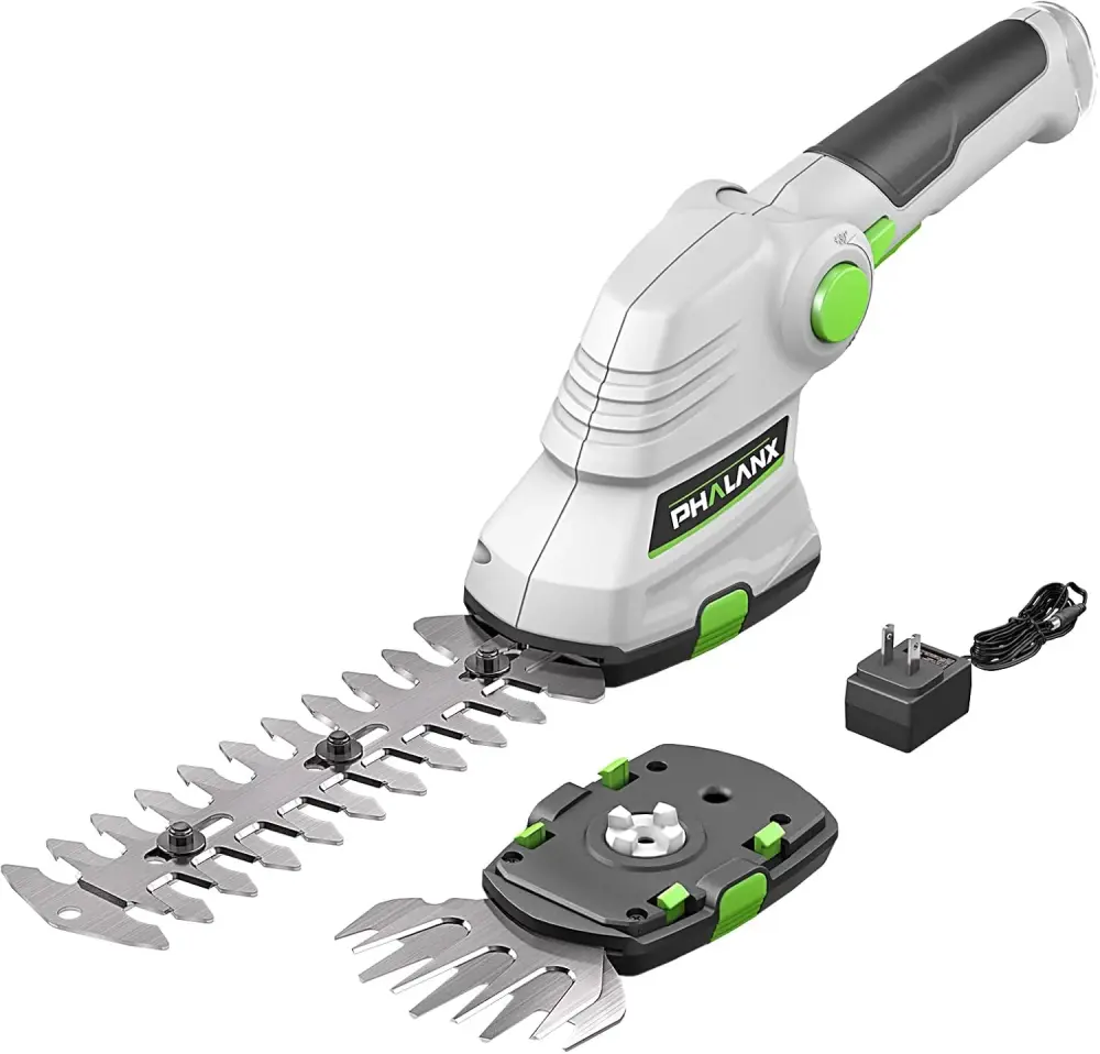 Phalanx Cordless Grass Shears 2--1 Handheld Hedge Trimmer